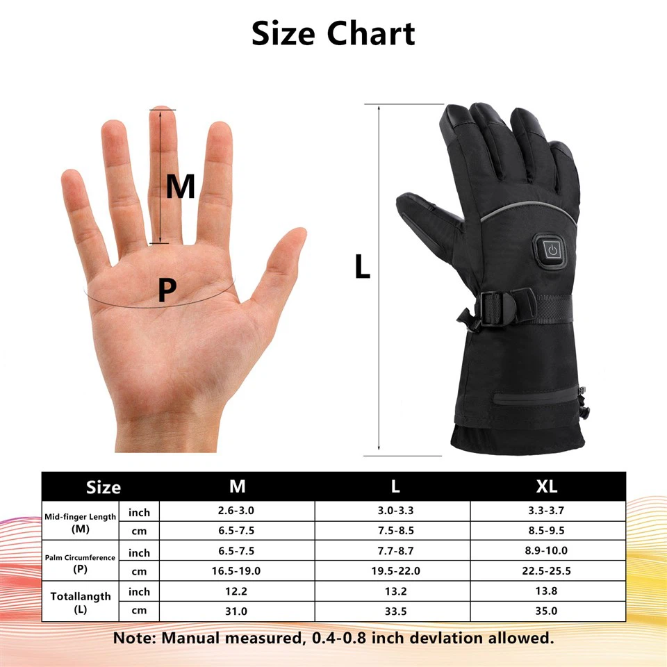 フルタッチスクリーン加熱手袋